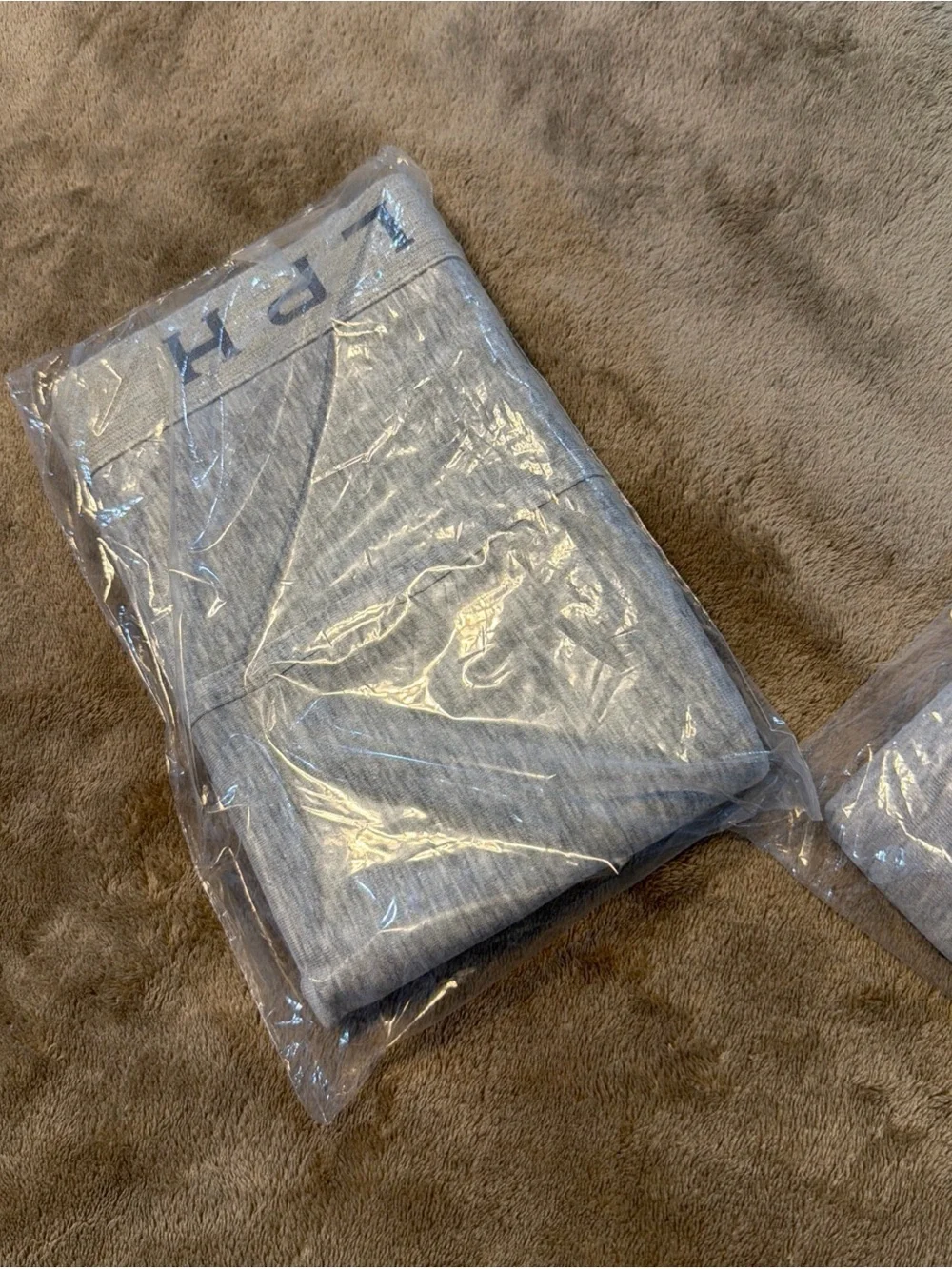 Vtg 90s Ralph Lauren Home Jersey Pillowcases Set of 2 Grey Made in USA Deadstock